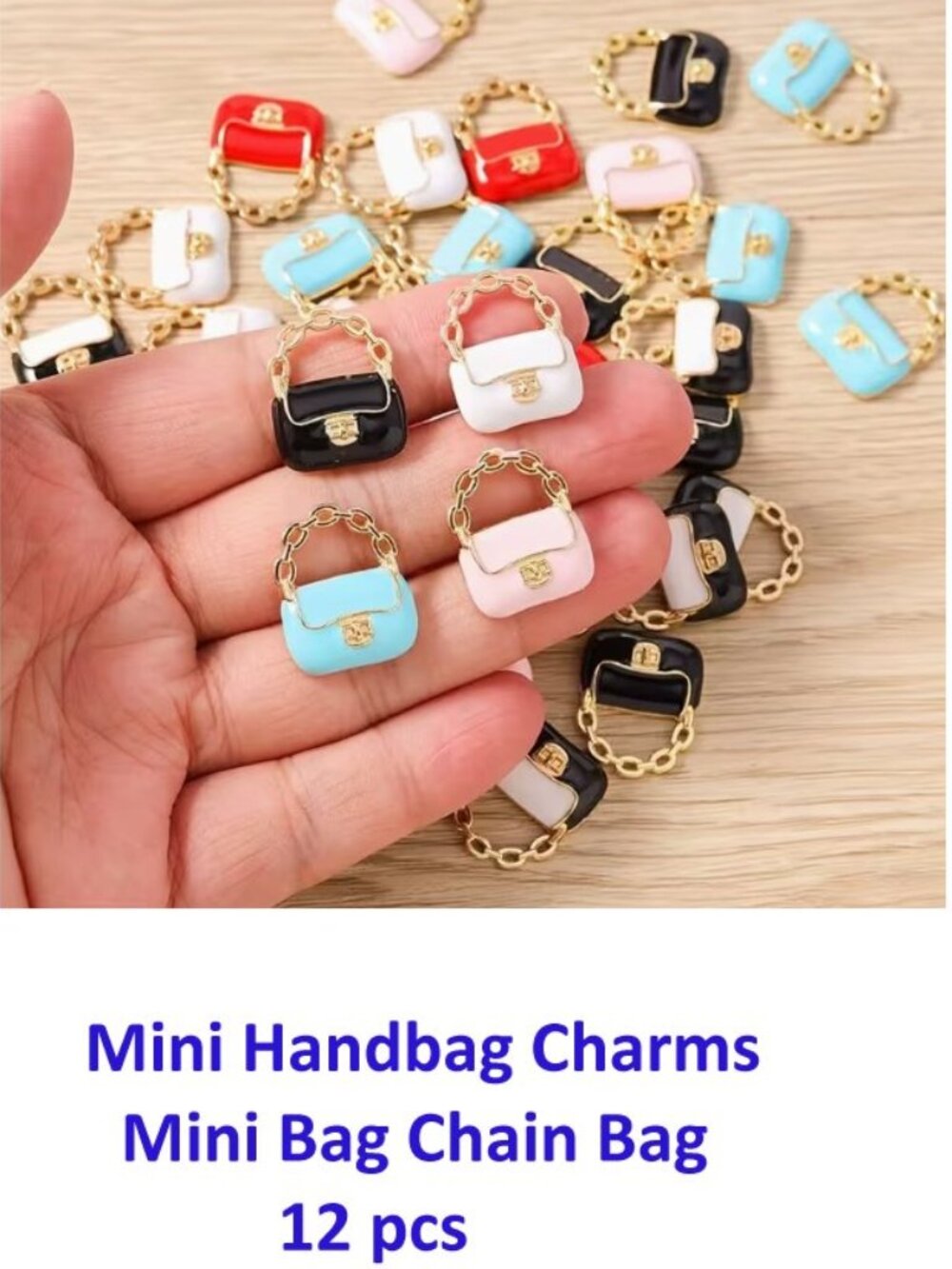 Mini Handbag Charms Mini Bag Chain Bag 12 pcs